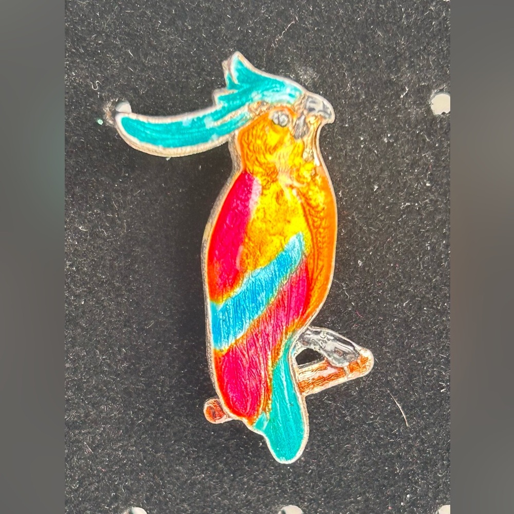 Colorful Parrot Enamel Pin - Multicolor Bird Accessory
